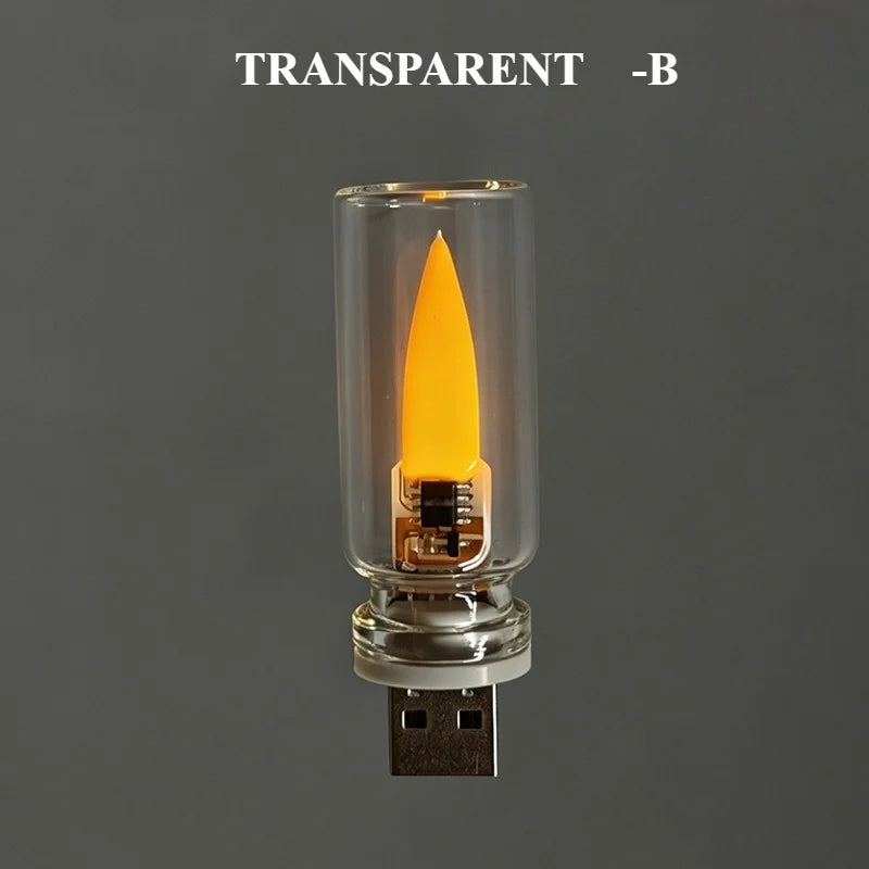 Flame Flicker Candle Light in a dark room