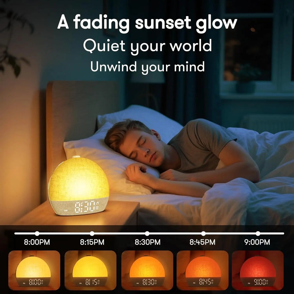 Sunrise Alarm Wake-Up Light display and controls