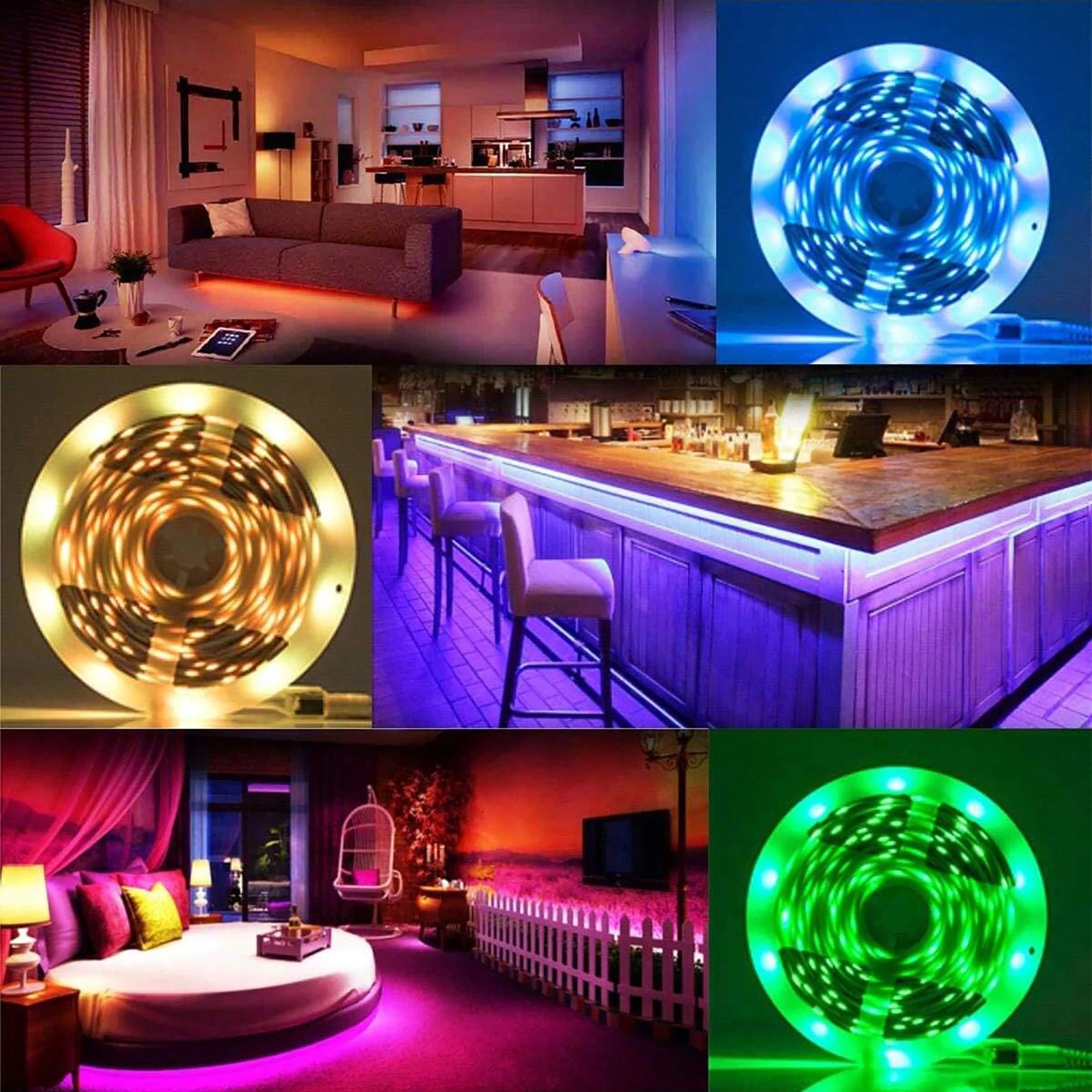 Music Sync LED Strip Lights colour changing modes