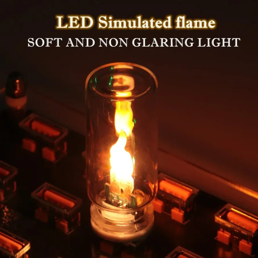 Flame Flicker Candle Light clear glass finish