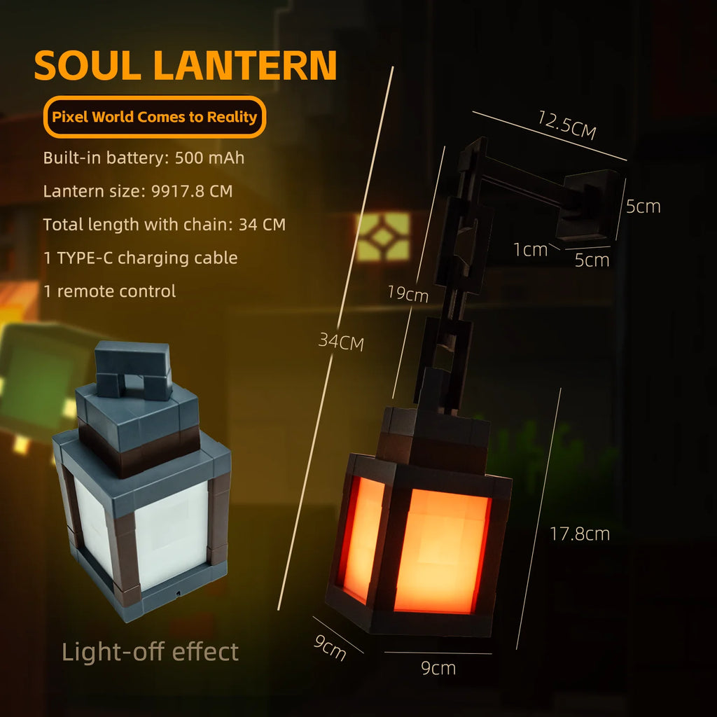 Pixel Lantern Night Light colour options