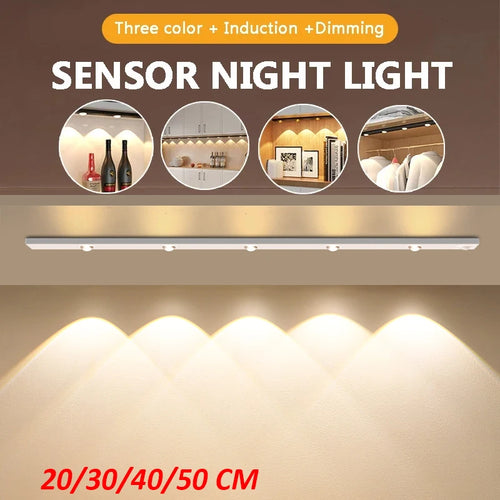 Motion Sensor Cabinet Light installed under a kitchen cabinet