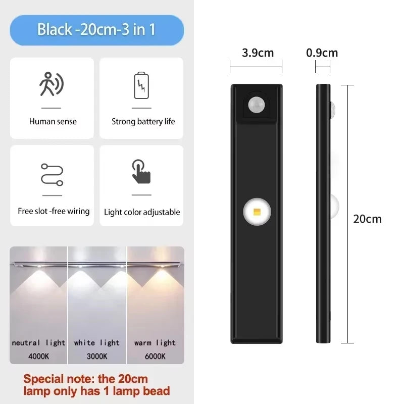 Motion Sensor Cabinet Light package contents