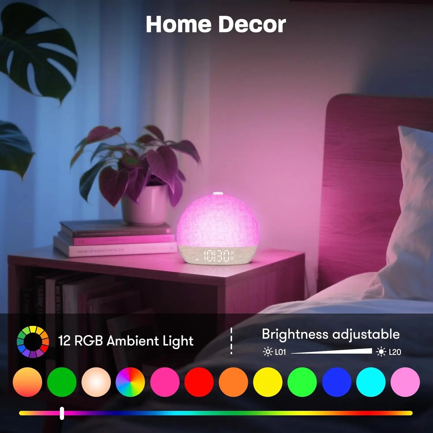 Sunrise Alarm Wake-Up Light shown from the side