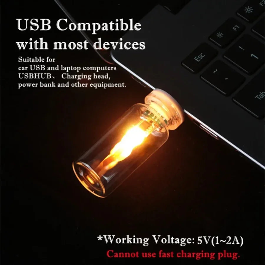 Flame Flicker Candle Light in a car USB port